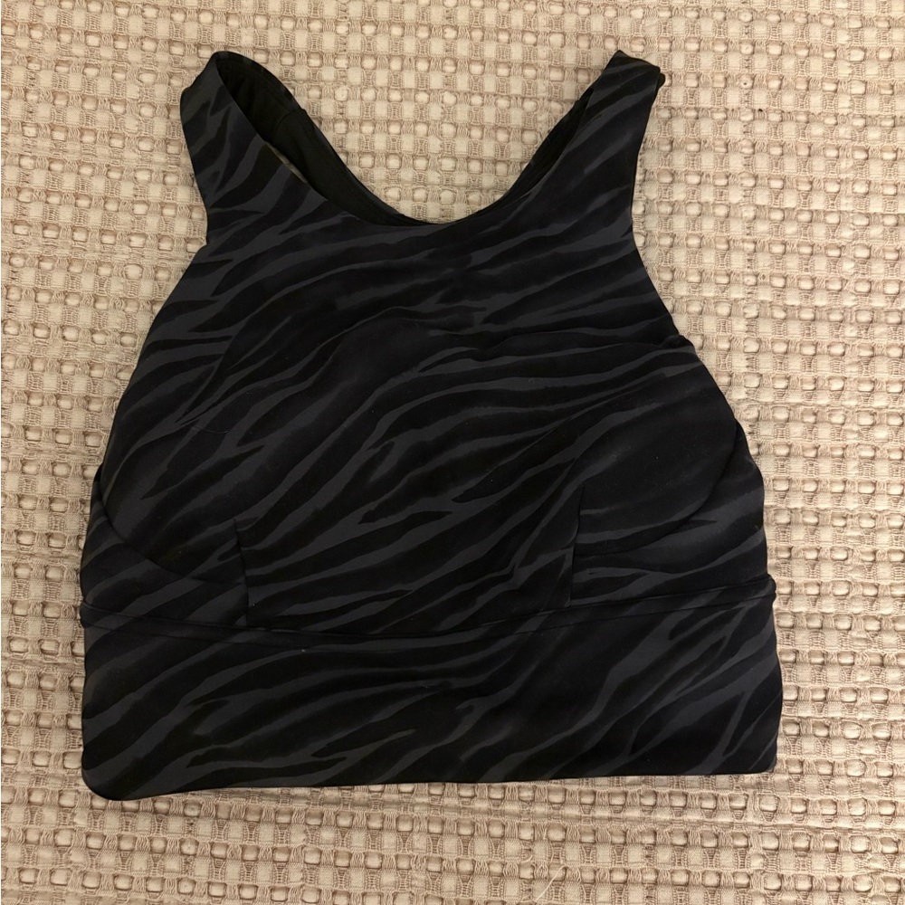 Lululemon Black Zebra Print Sports Bra